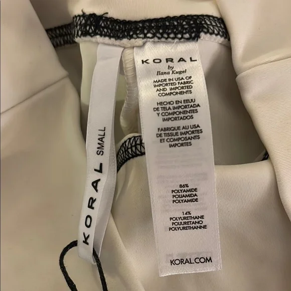 NWT Koral White and Black Leggings Small - Picture 5 of 5